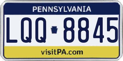 PA license plate LQQ8845