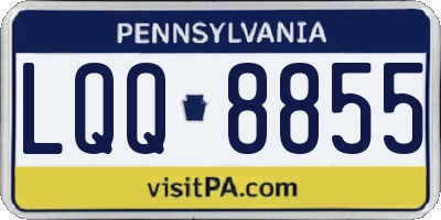 PA license plate LQQ8855