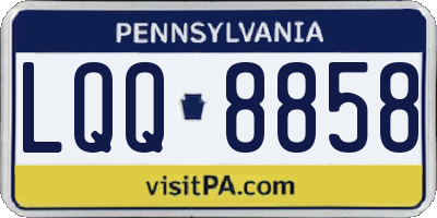 PA license plate LQQ8858