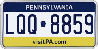 PA license plate LQQ8859