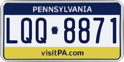 PA license plate LQQ8871