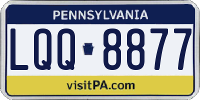 PA license plate LQQ8877