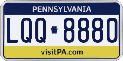PA license plate LQQ8880