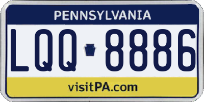 PA license plate LQQ8886