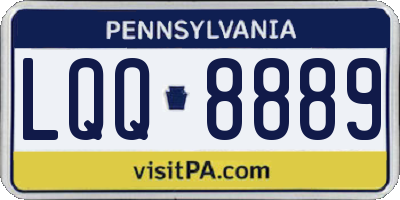 PA license plate LQQ8889