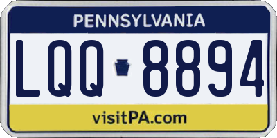 PA license plate LQQ8894