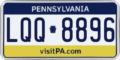 PA license plate LQQ8896