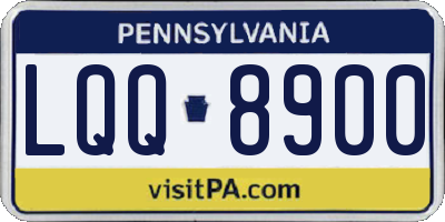 PA license plate LQQ8900