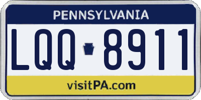 PA license plate LQQ8911