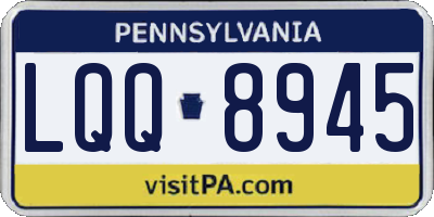 PA license plate LQQ8945
