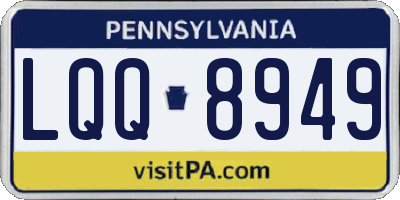 PA license plate LQQ8949