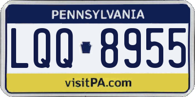 PA license plate LQQ8955