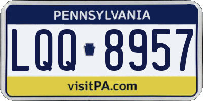PA license plate LQQ8957
