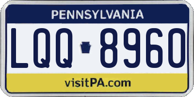 PA license plate LQQ8960
