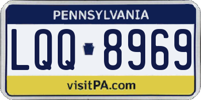 PA license plate LQQ8969