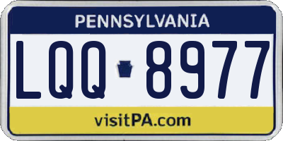 PA license plate LQQ8977