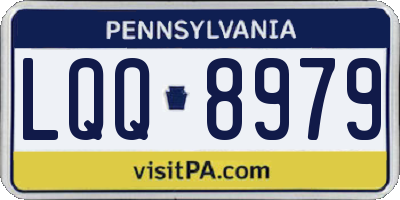 PA license plate LQQ8979