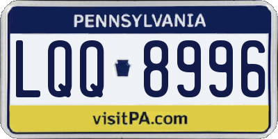 PA license plate LQQ8996