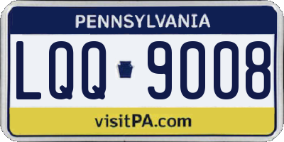 PA license plate LQQ9008