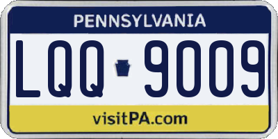 PA license plate LQQ9009