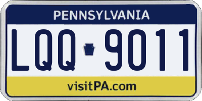 PA license plate LQQ9011