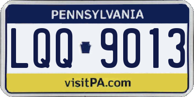 PA license plate LQQ9013