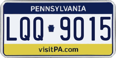 PA license plate LQQ9015