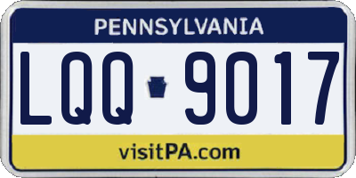 PA license plate LQQ9017