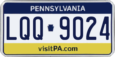 PA license plate LQQ9024
