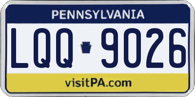 PA license plate LQQ9026