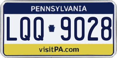 PA license plate LQQ9028