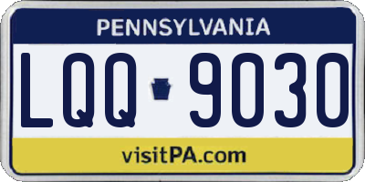 PA license plate LQQ9030