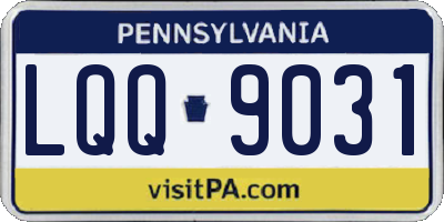 PA license plate LQQ9031