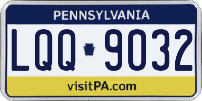 PA license plate LQQ9032