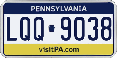 PA license plate LQQ9038