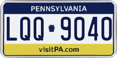 PA license plate LQQ9040