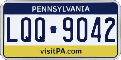PA license plate LQQ9042