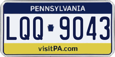PA license plate LQQ9043