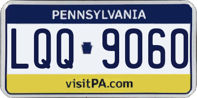 PA license plate LQQ9060
