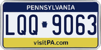 PA license plate LQQ9063