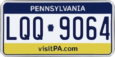 PA license plate LQQ9064