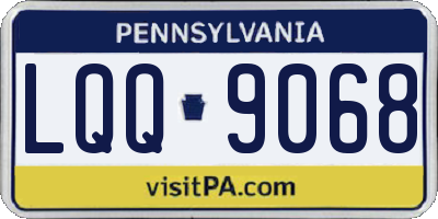 PA license plate LQQ9068