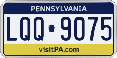 PA license plate LQQ9075