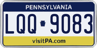 PA license plate LQQ9083