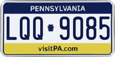PA license plate LQQ9085