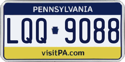 PA license plate LQQ9088