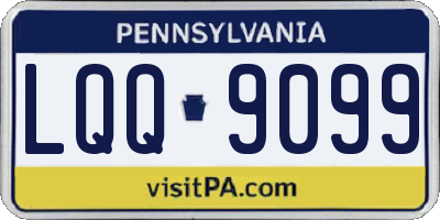 PA license plate LQQ9099