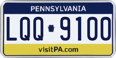 PA license plate LQQ9100