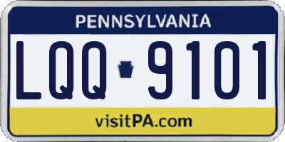 PA license plate LQQ9101