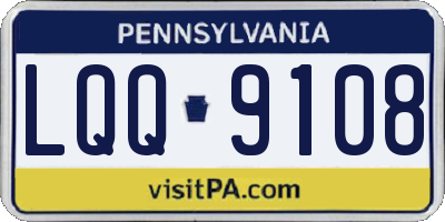 PA license plate LQQ9108